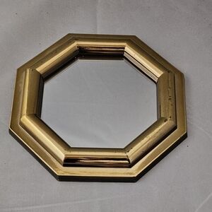 Elegant Gold Octagonal Wall Mirror